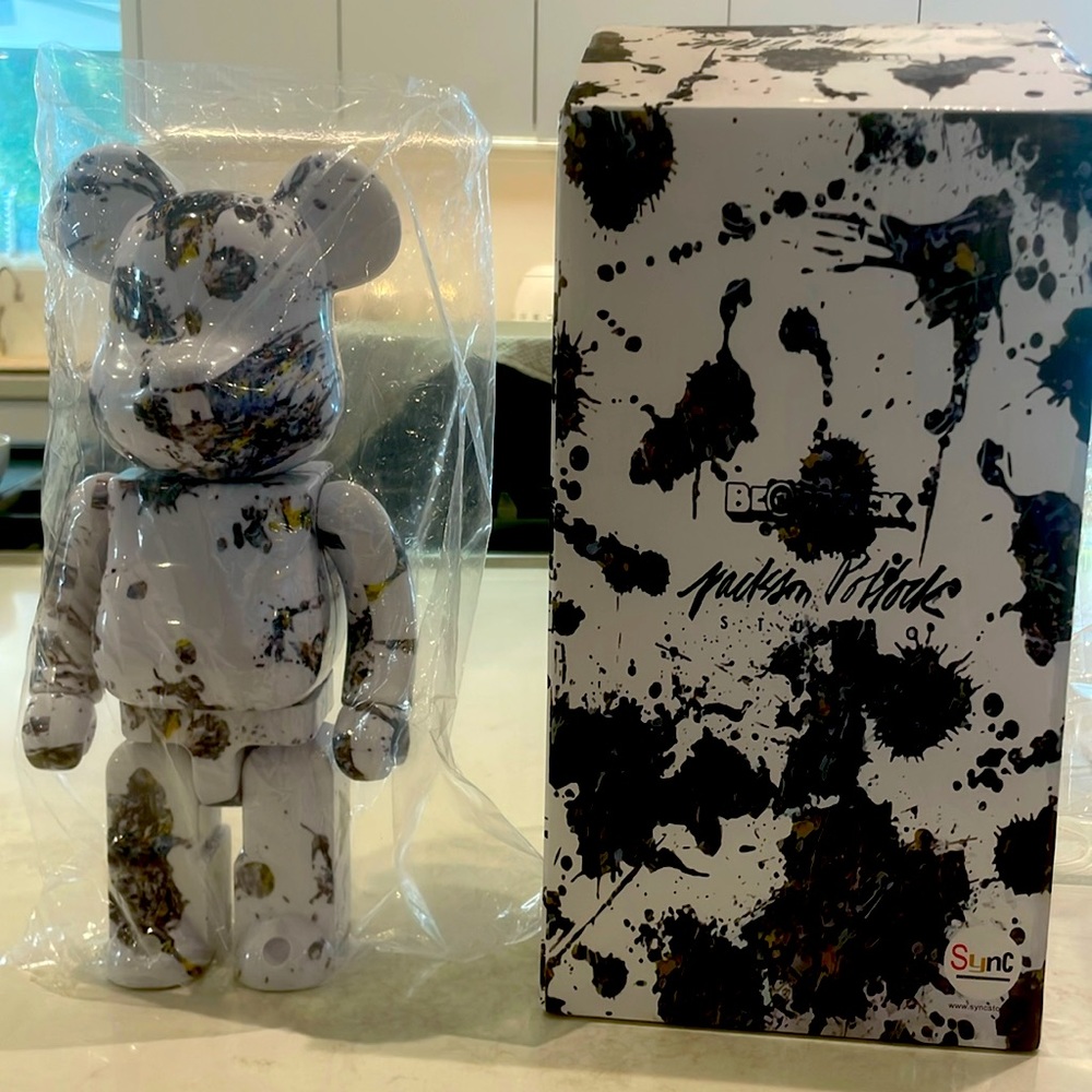 Bearbrick Jackson Pollock studio splash